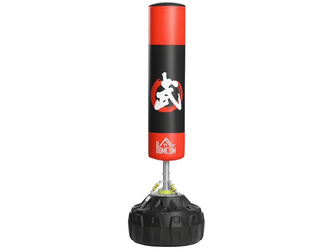 Saco de Pancadas em Pé Boxe Adultobase de Sucção60x60x180cmpreto+vermelho Cs