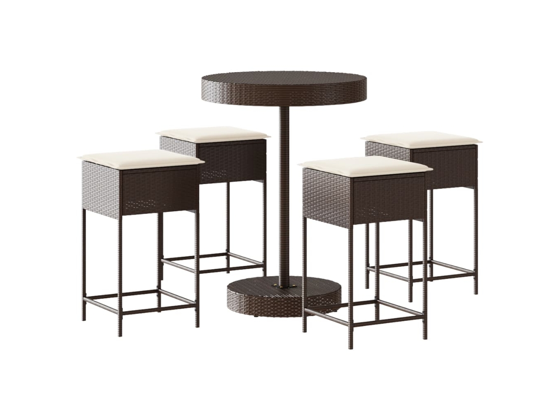 Garden Bar Set, Garden Bar Sets Vidaxl Marrom Rattan / Vime (n/a)