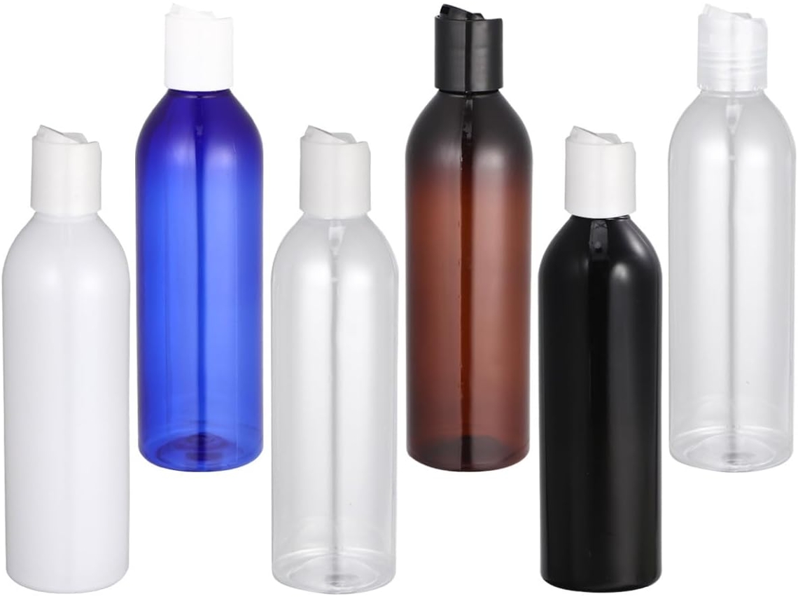 Frascos De Plástico Transparente E Flexível De 250 Ml, Pacote Com 6 Unidades, Para Shampoo E