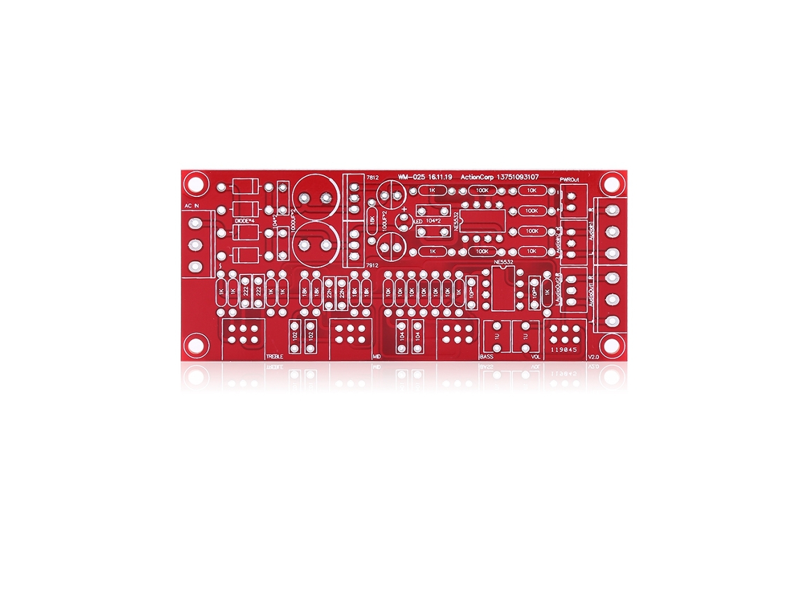 Laxiscreed Pré-amplificador Hi-fi Com Controlo De Tom E Volume Para Áudio De Alta Qualidade