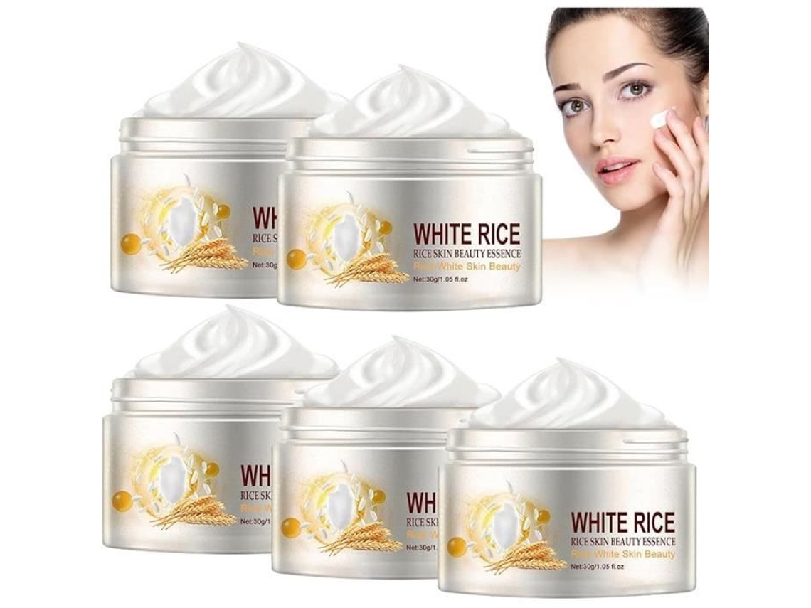 Peças Creme Clareador Para O Rosto Com Arroz Branco, Creme Firmador Anti-idade, Creme Firmador Clareador.