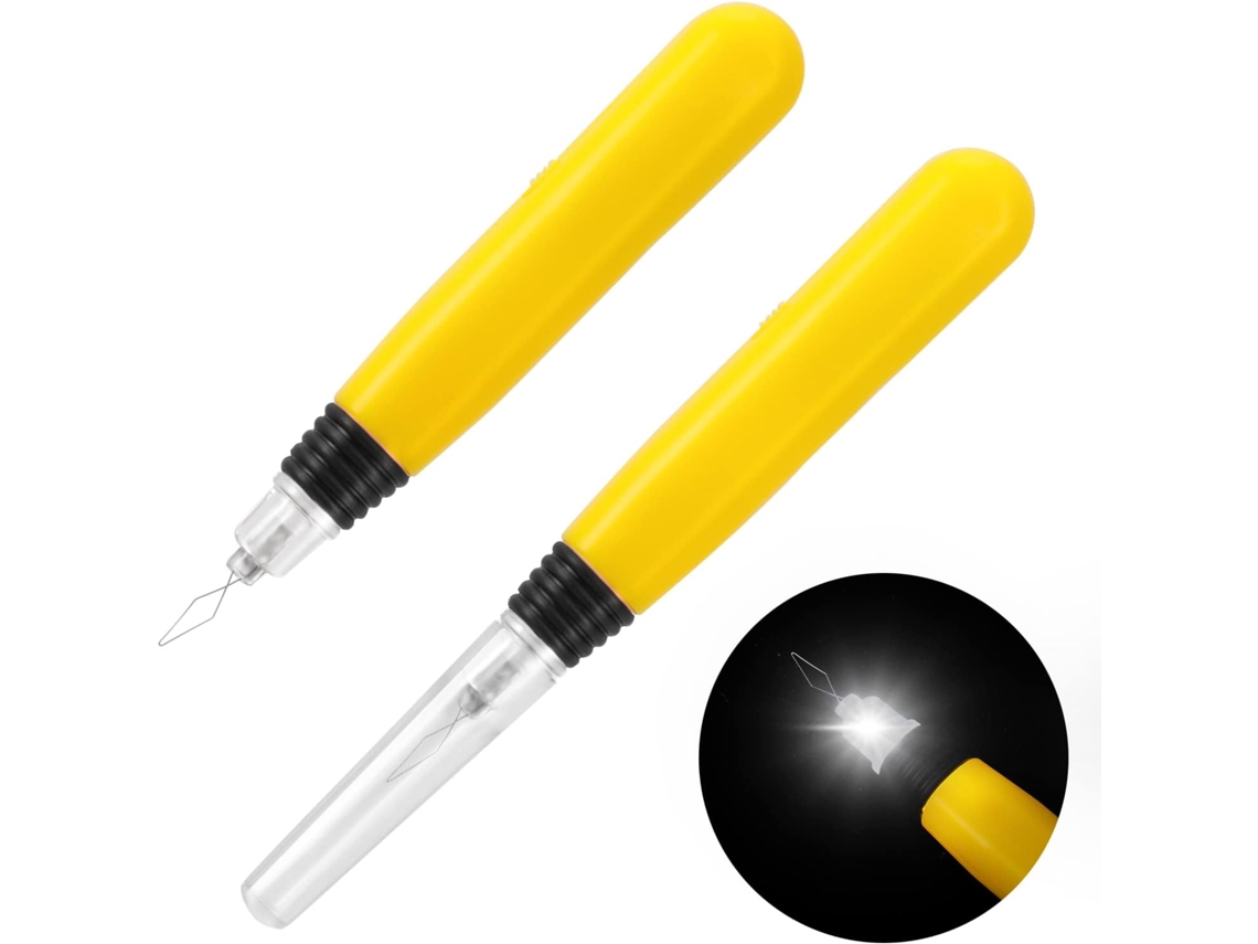 Agulhas de Costura com Led, Agulhas de Plástico Iluminadas, Ferramenta Portátil para Costura Manual AQUAFORGE (pacote com 2)