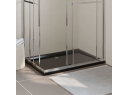 Vidaxl Base De Chuveiro Retangular 80x110 Cm Abs Preto