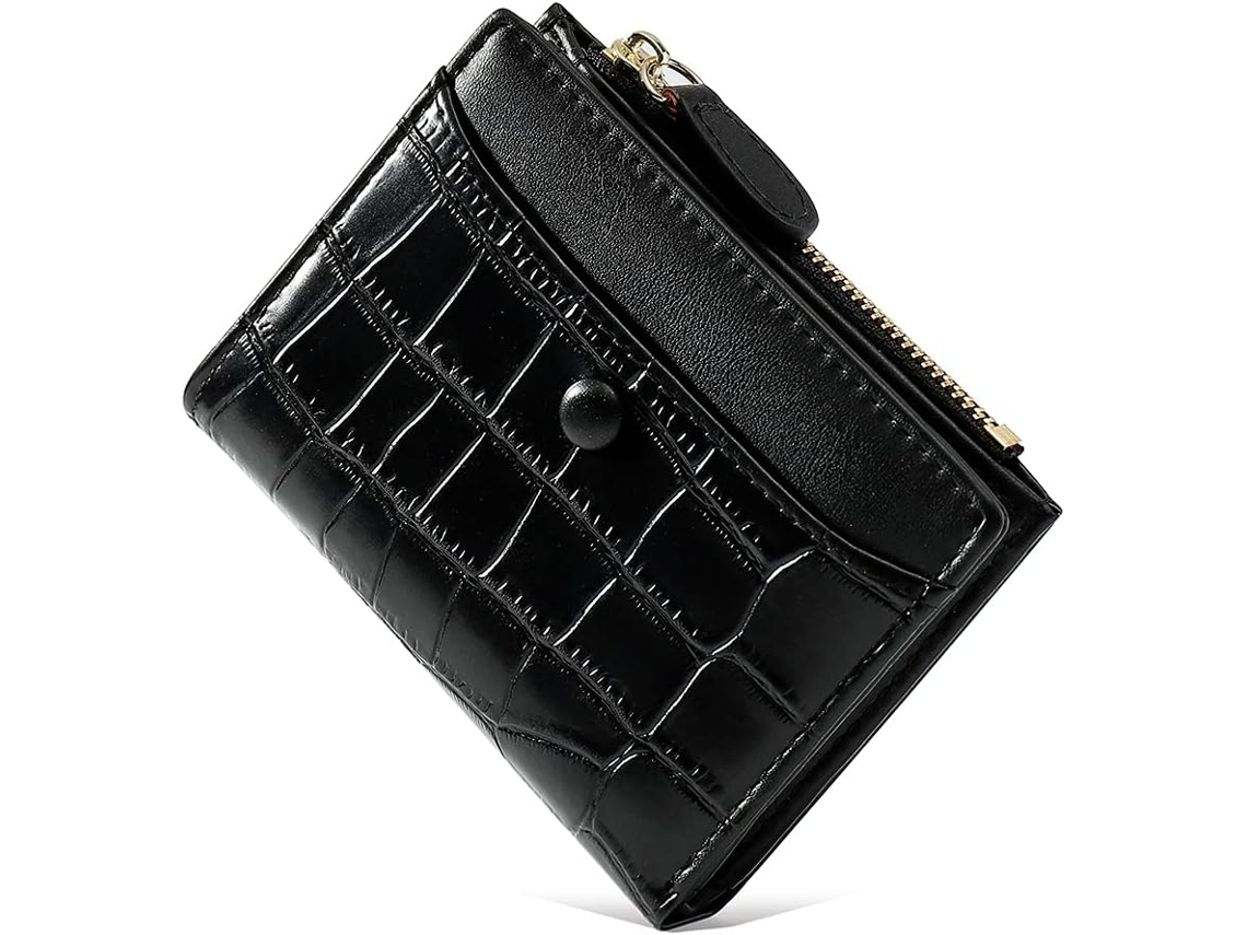 Carteira Feminina Pequena - Porta-moedas Slim E Porta-cartões - Preto