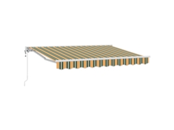 Conjunto 1 Toldo Retrátil Vidaxl Branco Alumínio (3 X 2,5 M)