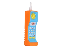 Mali telefone Brinquedo Infantil Educativo Musical Retro com Luz para Meninos e Meninas Laranja