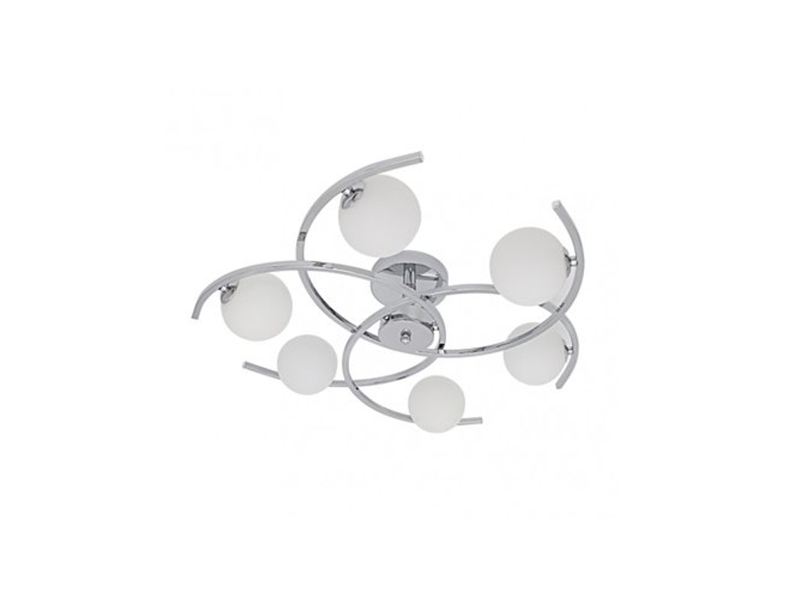 Plafon Conil 6xg9 Cromo 16x63x63 Cm Fabrilamp