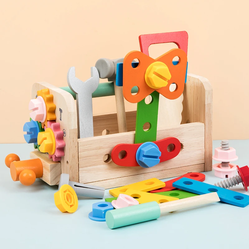 Conjunto De Ferramentas De Madeira Infantil, Brinquedo Montessori, Bancada De Trabalho, Brinquedo Educativo.