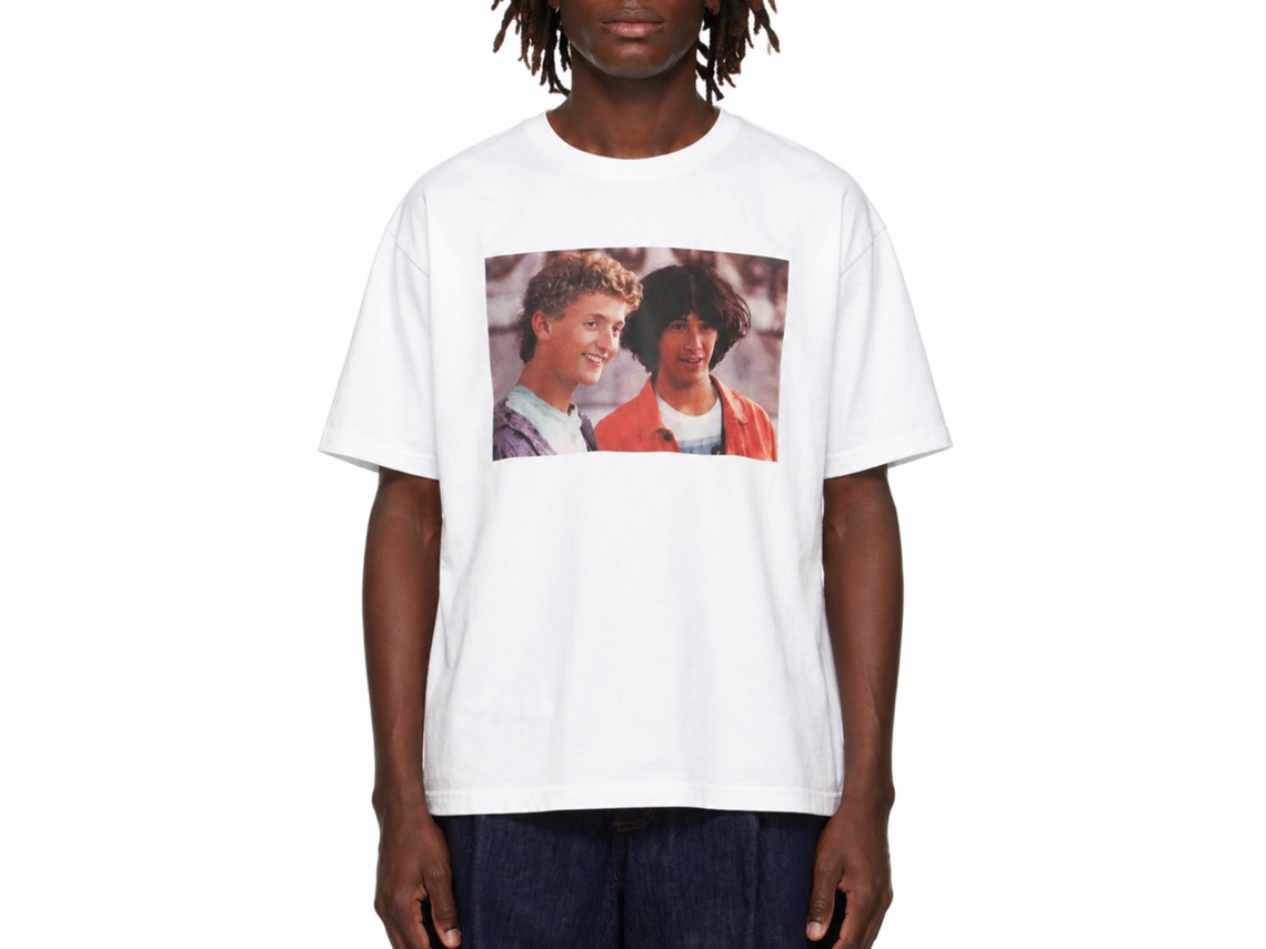 Rockinstone Bill And Ted Excellent Heads No Words White Adult T-shirt Size:m