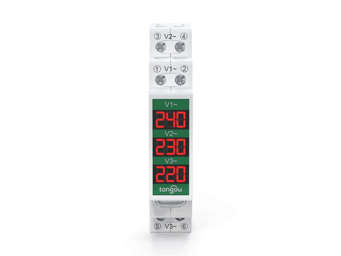 VOLTÍMETRO Trifásico 60-450V com Display Digital | S/MARCA