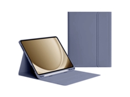 Capa Com Teclado Bluetooth Em Couro Compatível Com Ipad Pro 11 De 2024 Polegadas, Cor Roxo
