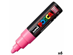 Marcador POSCA Pc-7M Cor de Rosa 6 Unidades