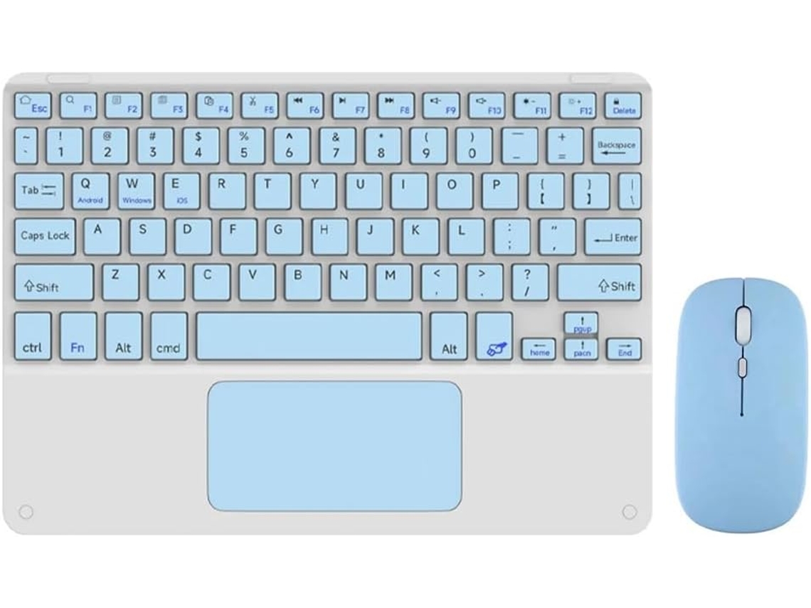 Kit com Teclado e Mouse Bluetooth de 10 Polegadas com Touchpad SFUSHOS