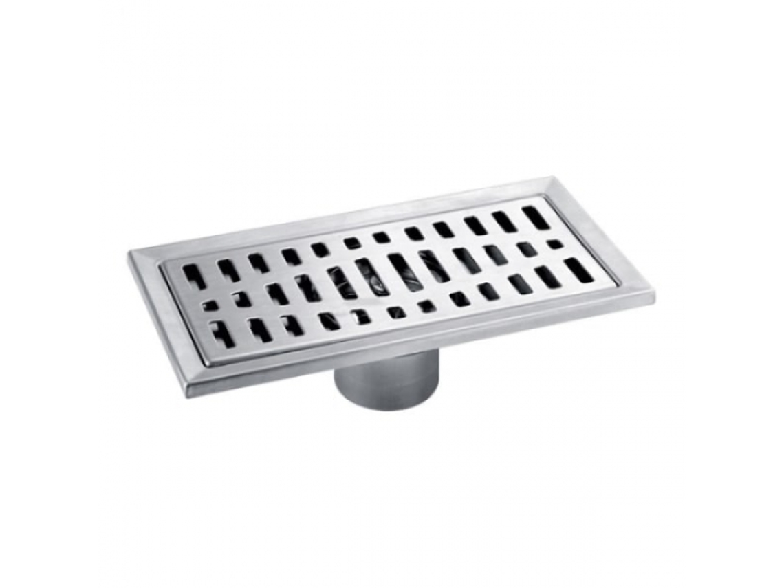 1 Unidade de Ralo de Piso Retangular de 200 X 100 Mm com Tampa Removível AQUAFORGE