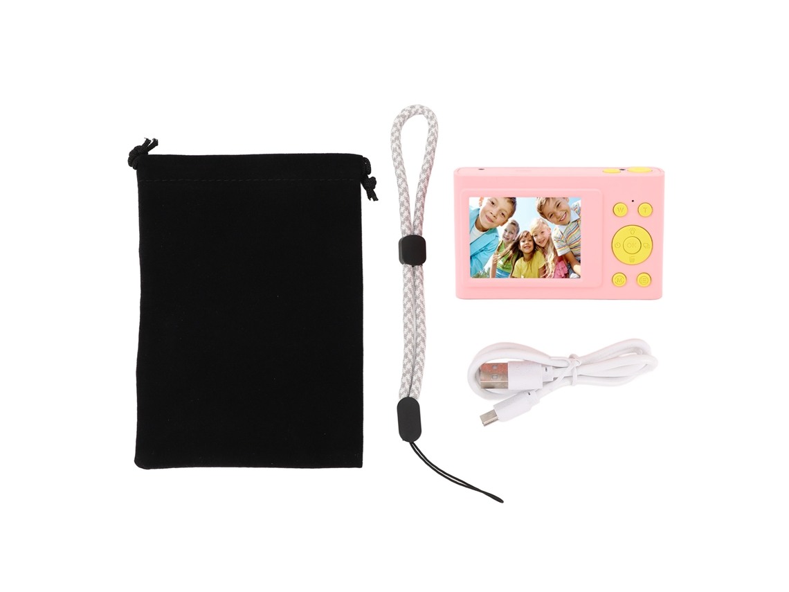 Câmera infantil 1080p, 12MP, compacta e pequena, com zoom digital de 16x, tela colorida de 2,4 polegadas e cordão, ideal para crianças (meninos e meninas).
