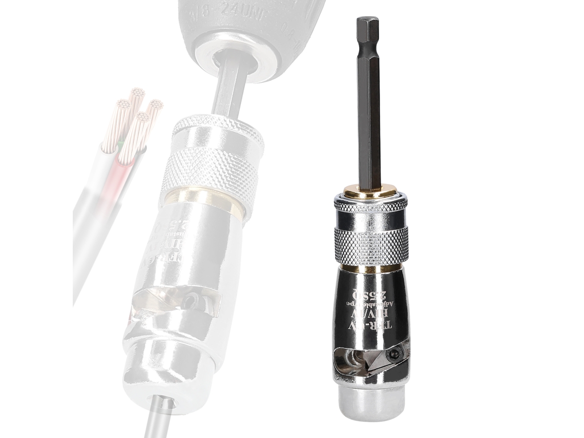 Pelador De Cables Eléctrico De Aleación De Aluminio Herramienta Rotatoria Práctica Compatible Con Taladros Eléctricos Para Electricistas