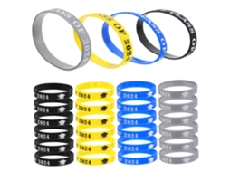 Conjunto De 24 Pulseiras Silicone Para Formatura, Aula, Festa, Acessórios, Comemorativas, Duráveis E Confortáveis Para