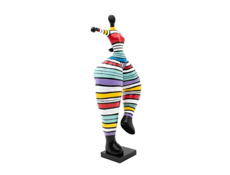 Figura Decorativa De Silhueta Feminina Com Um Braço No Quadril Georgia De Poliresina 55X34X138 Cm Multicolor