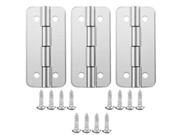 Dobradiças De Cooler De Aço Inoxidável 304 Universal Para Igloo 25-165 Qt 3 Unidades Com Parafusos Fácil Instalação Prata