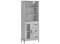Highboard, Highboards Vidaxl Cinzeto Madeira Processada (n/a)