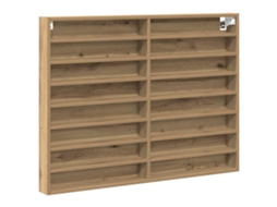 Conjunto 1 Gabinete De Exibição Vidaxl Castanho Derivados De Madeira (100 X 8,5 X 75 Cm)