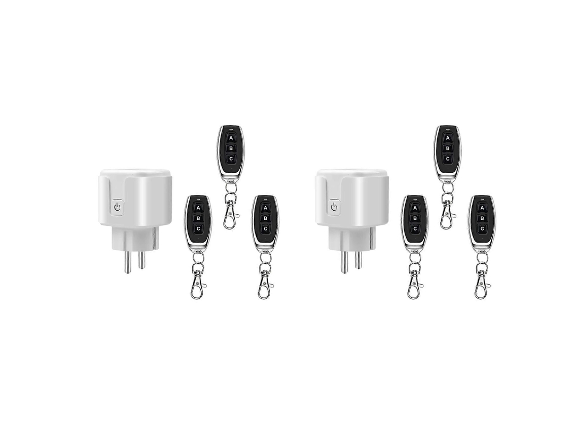 Interruptores de controle remoto Semi Fio 433MHz Mini Plugue UE 220V 16A para ventiladores e lâmpadas - Eficiência energética