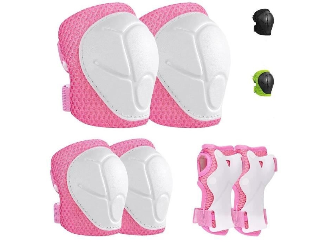 Conjunto Proteção Patins Infantis Autrement Rosa Cotoveleiras Joelheiras Pulso 2 12 Anos