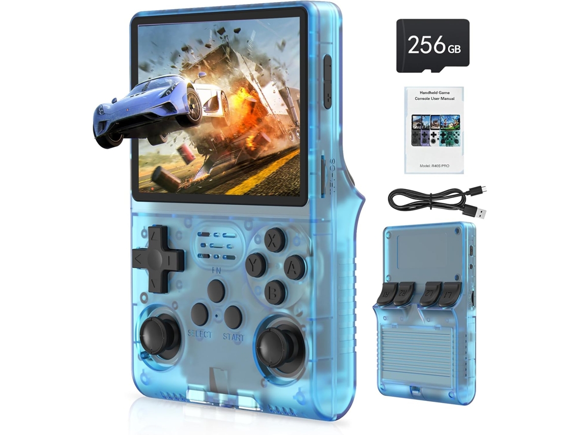 Último Modelo De 2025 console Jogos Portátil R40s Pro 30000 Em 1 Com Tela Ips 3,5 Polegadas, Mini Console Retrô, 3800mah, Arcade-aquaforge