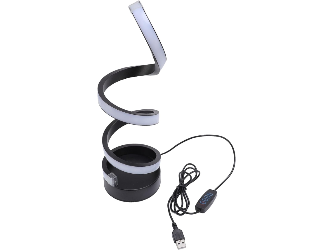 Luminária De Mesa Decorativa Em Espiral Rgb Da Emukoep, Econômica, Com 10 Modos De Iluminação, Dimerizável, Ideal Para