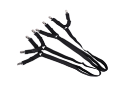 2pcs Fixador Anti derrapante para Lençol com Cinta Elástica Ajustável e Pinças de Metal | S/MARCA