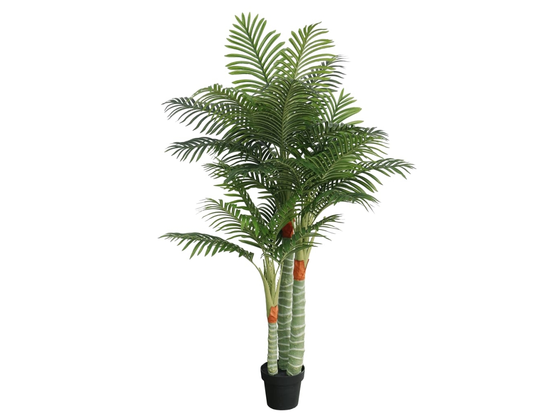Vidaxl Palmeira Artificial Com 3 Troncos 180 Cm Pp Verde