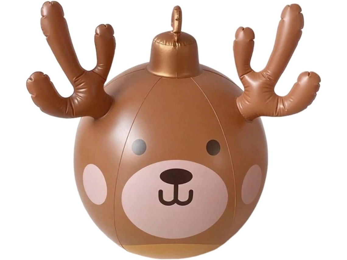 Rena Inflável De Natal Em Formato De Bola. Artigos Para Festas E Decoração Para Casa.