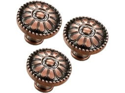 Puxadores De Armário Circulares Com Furo Único, Conjunto De 3 Peças Em Formato Cogumelo, Em Liga De Zinco, Elegantes E