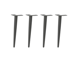 Vidaxl Pés para Mesa de Centro Formato Cônico 4 Peças Antracite 30 31 Cm Aço
