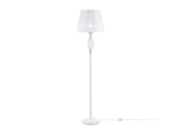 Grace Candeeiro De Pé Branco Com Ouro E Cristal, 1 Luz, E14