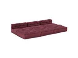 Vidaxl Unidade De Sofá Modular 4 Pcs Maroons Tecido