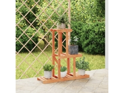 Vidaxl Suporte De Plantas 81x25x75,5 Cm Madeira De Abeto Maciça