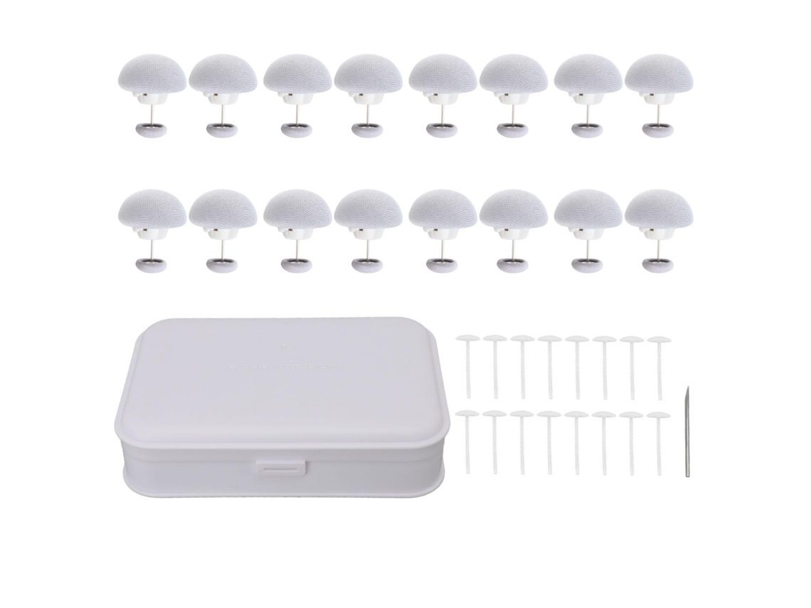 Laxiscreed Suporta Colchas Com Conjunto De 16 Peças Em Formato De Cogumelo, Sem Agulhas, Para Uma Cama Organizada