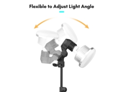 Kit De Luzes Led Para Fotografia De Mesa Com Lâmpada 85w Regulável 3200k-5500k, Base E27, Suporte De Escritório E Controle Remoto