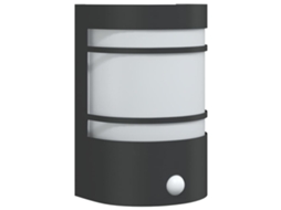 Candeeiro de parede VIDAXL p/ exterior com sensor aço inoxidável preto