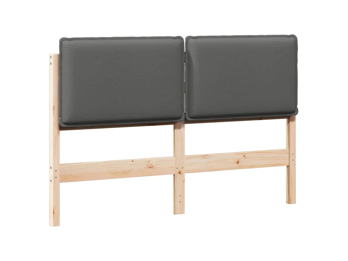 Cabeceira Estofada Cinza Natural e Claro 135 cm MAISON EXCLUSIVE