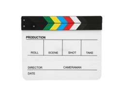 Tablero De Clap De Acrílico Orgánico 30x25cm Para Cine Y Fotografía Herramienta De Director Con Rayas Coloridas Y Tablero Blanco Pav1cwe3