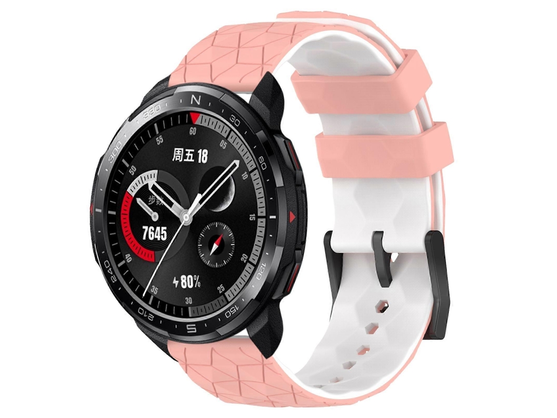Pulseira De Silicone Bicolor Com Estampa De Futebol Para O Relógio For Honor Gs Pro De 22 Mm.