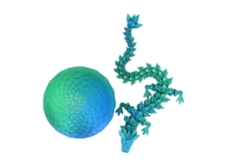 Ats ovo de Brinquedo Dragão Surpresa Figura Articulada 3d Impressa Móvel Precisa 32cm Verde