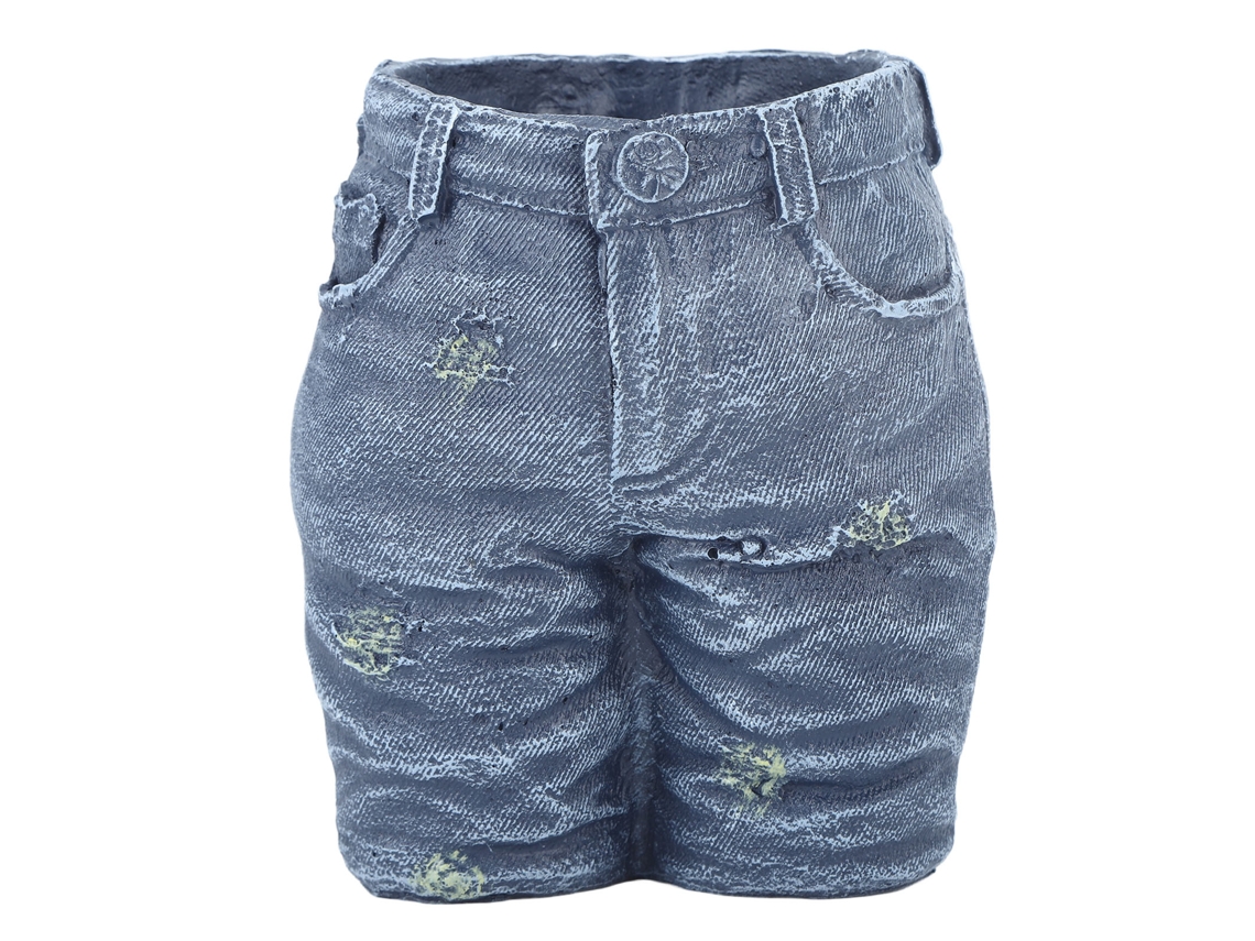 Mali vaso de Flor Jeans Criativo em Resina para Decoração de Jardim e Casa