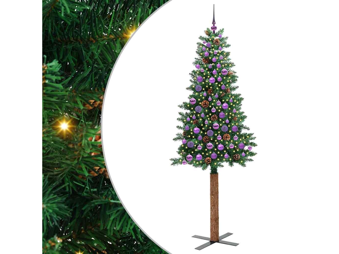 Conjunto 1 Árvore De Natal Vidaxl Verde Pvc (210 Cm)