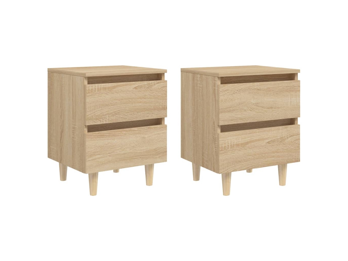Bed Cabinet, Bed Cabinets Vidaxl Marrom Madeira De Pinho (n/a)