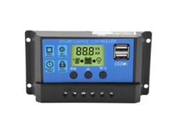 Controlador De Carga Solar Pwm 12v 24v Com 2 Usb E Display Lcd 30a (yjss-30a)