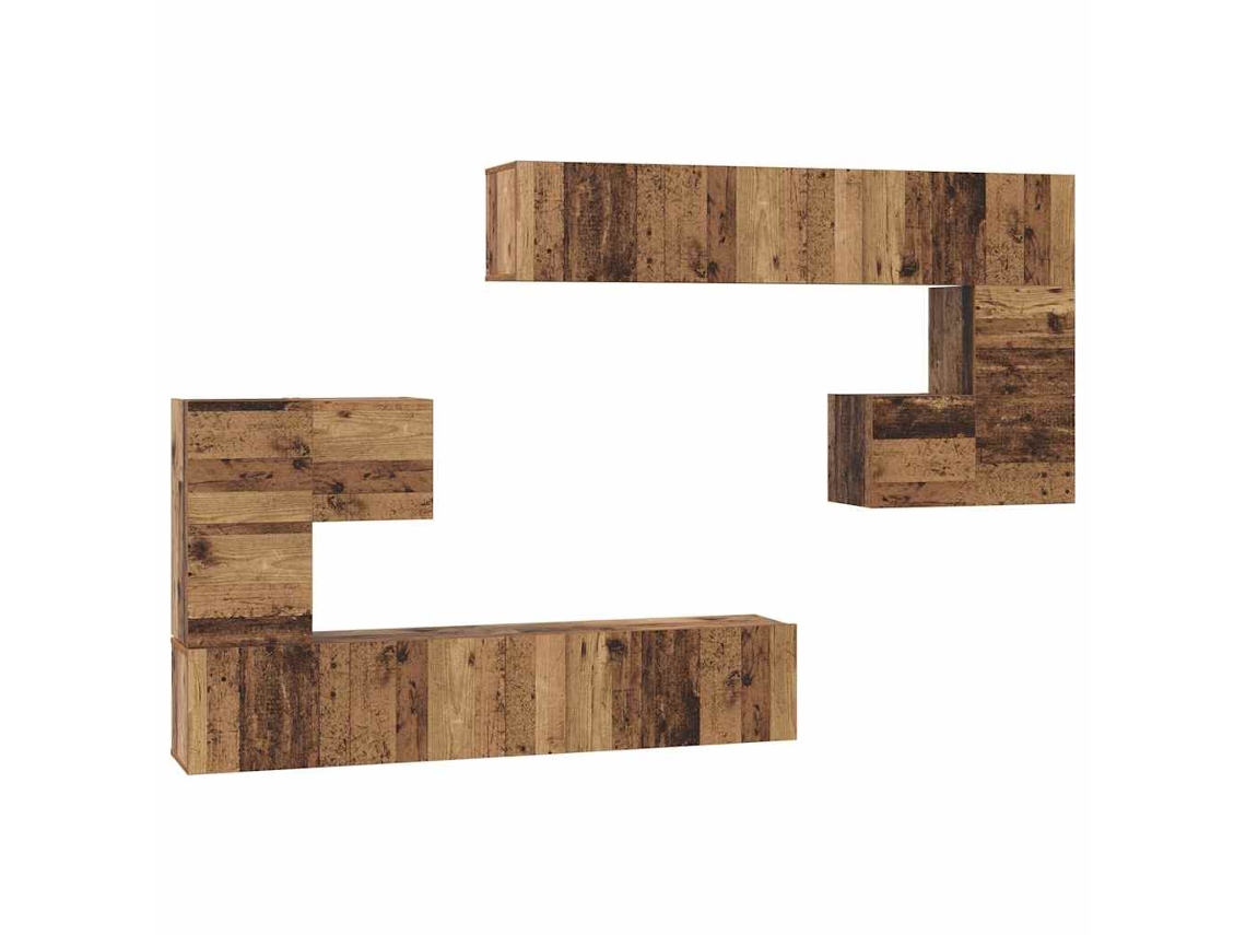 Unidades de Tv 4 Pcs Madeira Antiga Madeira Processada MAISON EXCLUSIVE