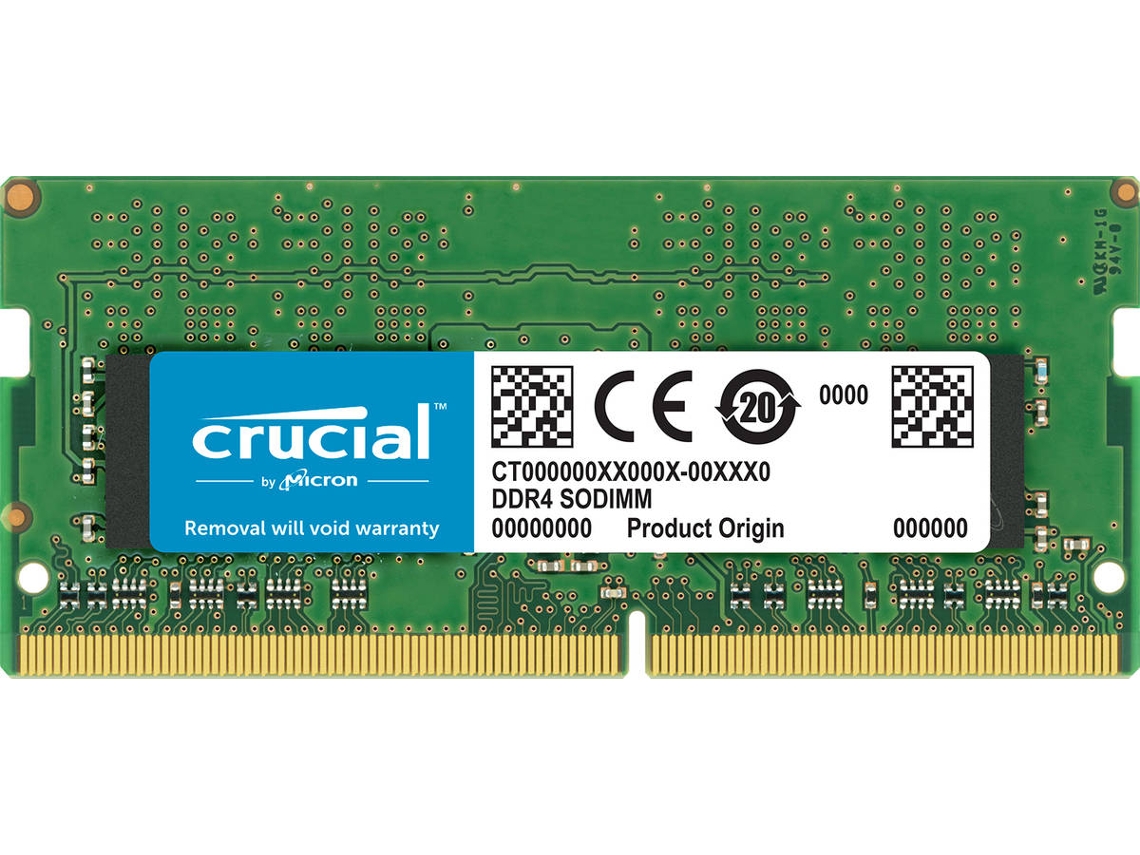 Memória RAM DDR4 CRUCIAL CT16G4S266M (1 x 16 GB - 2666 MHz - CL 19 - Verde)
